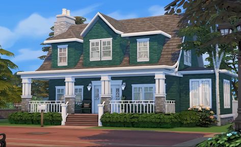 Brindleton Bay House Sims 4, Brindleton Bay House, Home The Sims 4, Cozy Family Home, House Sims 4, Brindleton Bay, Sims 4 Speed Build, Sims Houses, Open Me