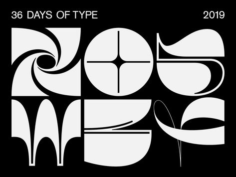 36 Days of Type 2019 by Mykolas Saulytis on Dribbble Brutalism Graphic Design, Ideal Logo, Bd Design, Logo Portfolio, Inspiration Typographie, Experimental Type, Desain Pantry, Days Of Type, 36 Days Of Type