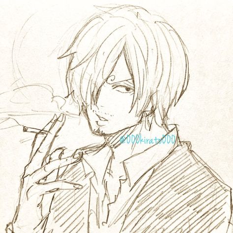 Sanji Sketch Pencil, Sanji Drawing Sketch, One Piece Sanji Drawing, Sanji Drawing Pencil, How To Draw Sanji, Sanji Reference, One Piece Drawing Pencil, Sanji Sketch, Sanji Drawing