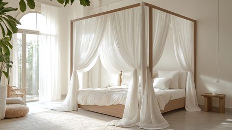 Ever wondered how to transform your bedroom into a sanctuary of ultimate comfort? What if the secret lies in something Minimalist Style Living Room, Canopy Bed Ideas, Room Modern Design, Earthy Bedroom, Style Living Room, Style Bedroom, Cute Princess, Canopy Bed, Bed Ideas