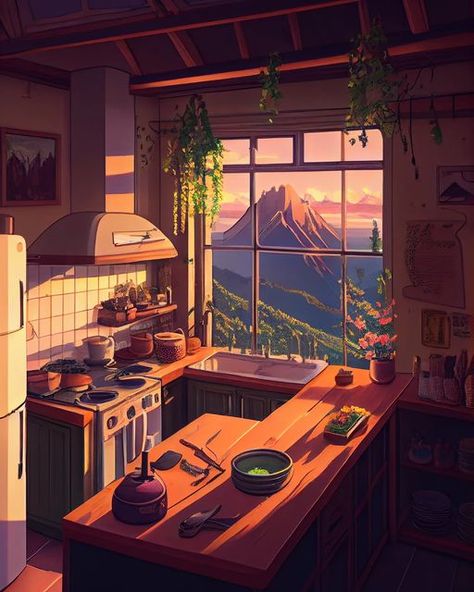 Room Aesthetic Illustration, Digital Art Bedroom Illustrations, Cozy Bedroom Illustration, Room Illustration Art, Cozy Interior Illustration, Digital Art Room, Anime Bedroom Illustration, House Digital Art, Room Digital Art