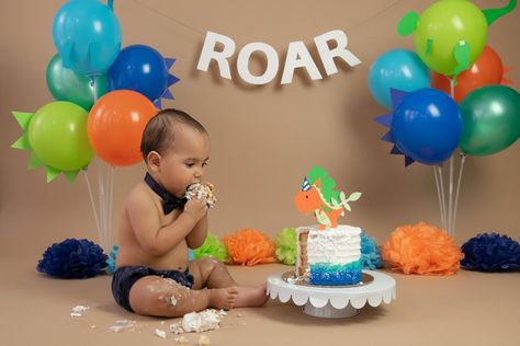 Dino First Birthday Photoshoot, Dinosaur Smash Cake Photoshoot, Smash Cake Dino, Dinosaur 1st Birthday Photo Shoot, Dinosaur Cake Smash Photo Shoot, Dinosaur Smash Cake 1st Birthdays, Dinosaur Photoshoot, Dinosaur Smash Cake, Dinosaur Cake Smash