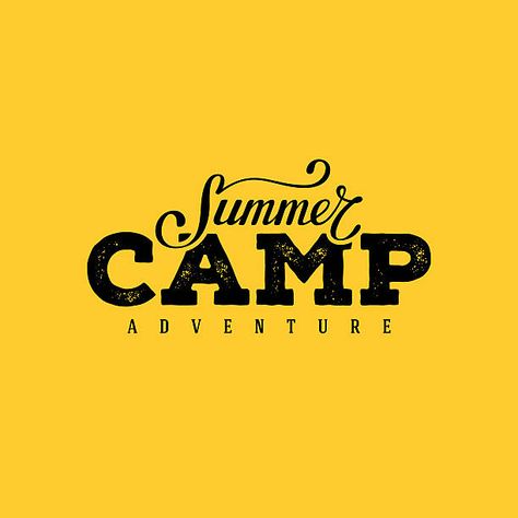 Summer Camp Illustration, Camp Illustration, Yellow Wallpapers, Yellow Wallpaper, Adventure Camping, Design T Shirt, Design Design, Summer Camp, Typography Design