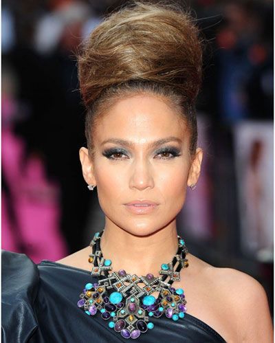 Jennifer Lopez Makeup, Jennifer Lopez Hair, Lanvin Dress, Jennifer Lopez Dress, Photo Makeup, French Twist, Celebrity Hairstyles, Jennifer Aniston, Smokey Eye