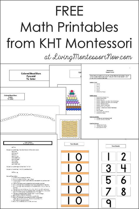 Free Montessori Math Resources & Printables - Homeschool Giveaways Montessori Lesson Plans Template, Ish Activities, Montessori Printables Free, Montessori Lesson Plans, Montessori Math Activities, Free Math Printables, Montessori Activities Preschool, Montessori Printables, Montessori Elementary