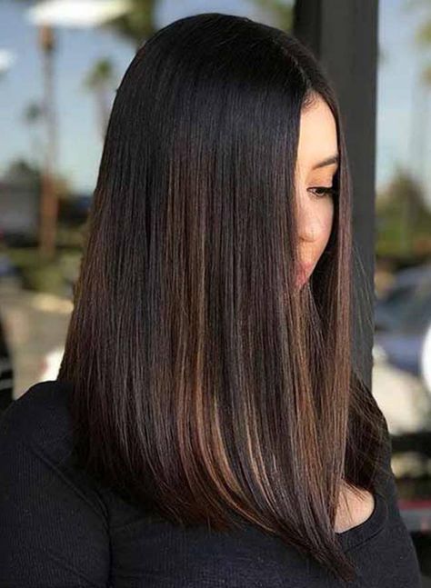 Triangle One Length Haircut, One Length Haircuts, Shoulder Haircut, One Length Hair, Haircuts For Medium Length Hair, Shoulder Length Hair, Long Bob, Shoulder Length, Medium Length