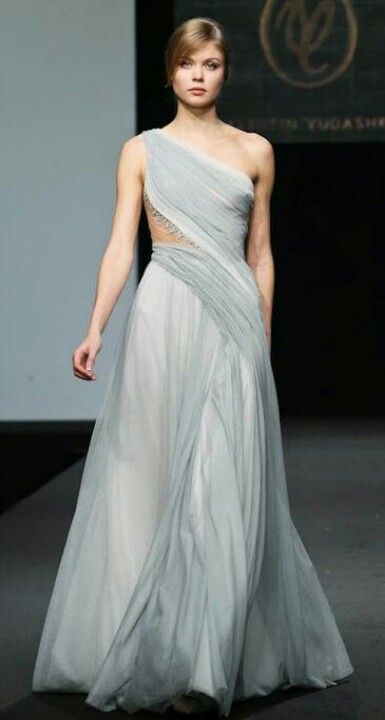 Pale Blue Gown #PinToWin #Cinderella #NapoleonPerdis Grey Gown, Valentin Yudashkin, High Fashion Dresses, Red Carpet Gowns, Haute Couture Dresses, Blue Gown, Fantasy Gowns, Milan Fashion Weeks, Zuhair Murad