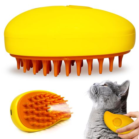 PRICES MAY VARY. 100% Pet Safe - This steam brush for cats and all pets is made of rounded silicone tips to protect your best friend from scratches or irritation, our cat steam brush is the safest pet brush for your beloved pet. Versatile Pet Steam Brush - This cat brush with steam is also suitable for any kind of pet and any hair type. The innovative grooming solution of our steam cat hair brush provide the perfect care for all kind of pets. Efficient Hair Removal - The Cat Steam Brush for Shed Cat Hair Brush, Cat Grooming Tools, Cat Hair Removal, Cat Brush, Cat Products, Pet Brush, Pet Care Tips, Cat Hair, Cat Room