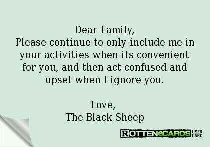 Black Sheep Quotes, Sheep Quote, Toxic Family Quotes, The Black Sheep, Black Sheep, People Quotes, Family Quotes, Gag Gifts, True Quotes