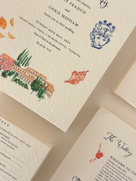 Simple Invites, Watercolor Wedding Invitation Suite, Julie King, Watercolour Wedding Stationery, Watercolour Wedding, Painted Water, Citrus Wedding, Inanimate Objects, Elegant Branding