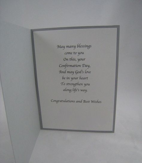 Confirmation Wishes, Confirmation Quotes, Card Verses, Confirmation Party, First Communion Cards, Confirmation Letter, Confirmation Cards, Congratulations And Best Wishes, Card Messages