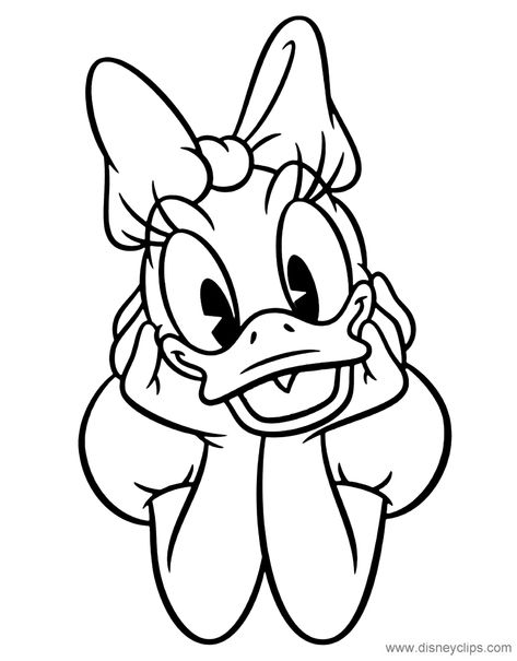 Cute Cartoon Disney Characters, Daisy Duck Coloring Pages, Minnie Y Daisy, Pata Daisy, Creative Logo Design Art, Diy Coloring Books, Geometric Coloring Pages, Butterfly Art Drawing, Easy Disney Drawings