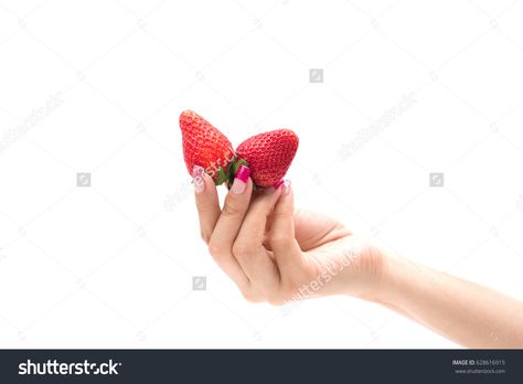 Holding Strawberry Reference, Strawberry Reference, Holding Strawberry, Reference Pose, Hand Photo, Hand Reference, Fresh Strawberries, Hand Holding, Human Anatomy