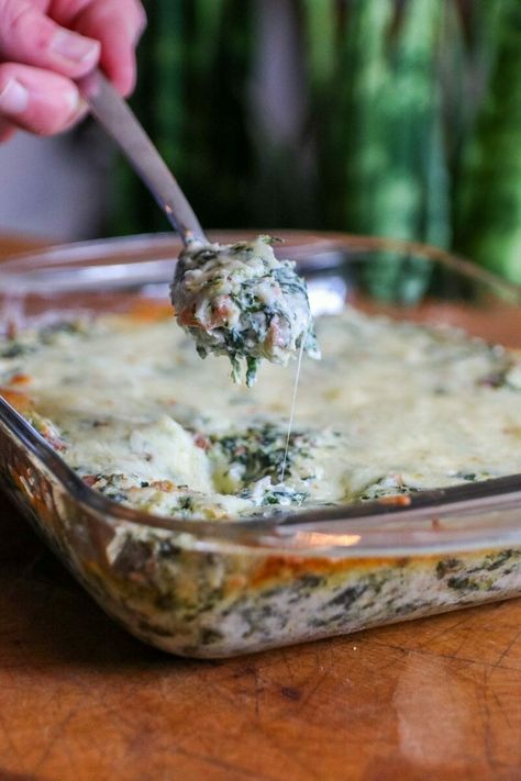 Spinach Bacon Artichoke Dip - JCP Eats How To Make Spinach, Artichoke Dip Recipe, Best Appetizer Recipes, Spinach Artichoke Dip, Creamed Spinach, Spinach Dip, Soften Cream Cheese, Artichoke Dip, Pepper Jack Cheese