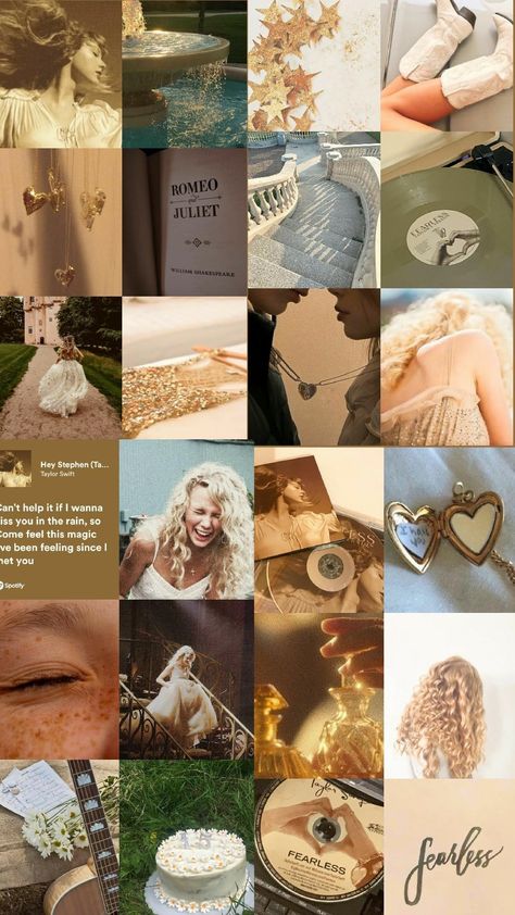 Taylor Swift Fearless Aesthetic Collage, Taylor Swift Wallpaper Fearless Era, Taylor Swift Fearless Moodboard, Fearless Taylor Swift Aesthetic Wallpaper, Fearless Astetic Taylor Swift, Taylor Swift Themed Room Decor, Fearless Wallpaper Aesthetic, Fearless Aesthetic Wallpaper, Fearless Aesthetic Taylor Swift