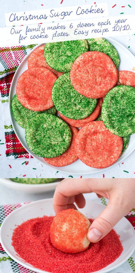 Classic Sugar Cookie Recipe, Drop Sugar Cookie Recipe, Homemade Icing, Merry Chrysler, Christmas Sugar Cookie Recipe, Drop Sugar Cookies, Christmas Baking Cookies, Sanding Sugar, Gluten Free Sugar Cookies