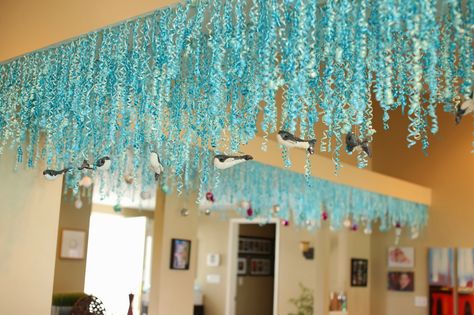 under the sea mermaid party Hanging From Ceiling, Mermaid Bridal Showers, Whale Party, Sea Party Ideas, Ariel Birthday, Fish Ornaments, Mermaid Under The Sea, Sea Birthday Party, Mermaid Parties