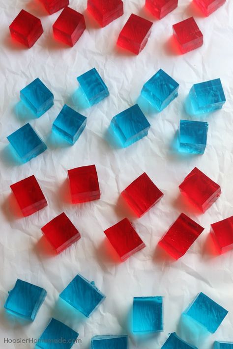 Finger Jello Recipe Jello Finger Food, Jello Blocks Recipe, Fun Jello Ideas, Jello Knox Blocks Recipe, Finger Jello Recipe Without Knox, Individual Jello Desserts, Knox Blox Jello Squares, Jello Jigglers How To Make, Finger Jello With Knox Gelatin