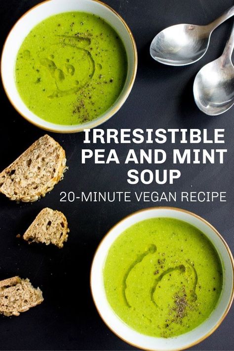 Pea And Mint Soup, Mint Soup, Soup Maker Recipes, Plant Based Lunch, British Dishes, Vegan Stew, Homemade Soup Recipe, Scottish Recipes, Mint Recipes