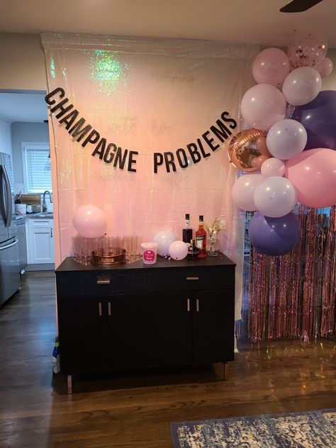 Taylor swift theme 30th Bachelorette Party Theme Taylor Swift, Taylor Swift Lover Party Food, Taylor Swift New Years Party, Taylor Swift 21st Birthday Party, Eras Theme Bachelorette, Taylor Swift Inspired Bachelorette, Eras Party Theme, Birth Tay Party, Champagne Problems Party