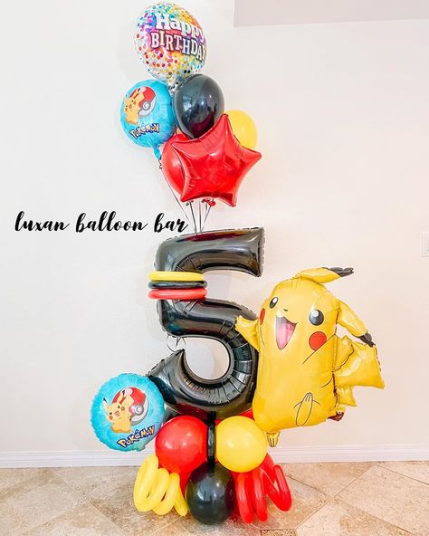 LuxanBalloonBar on Instagram: “Pokemon Theme Balloon Bouquet 🎈 Gotta catch ‘em all ❗️” Pokemon Balloon Columns, Pokemon Balloon Bouquet, Pokemon Bouquet, Pokemon Balloon Garland, Pokémon Balloons, Pikachu Party, Pokemon Balloons, Pokemon Party Decorations, Pokémon Birthday