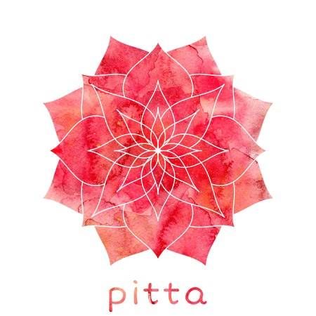 Picture of Pitta dosha abstract symbol with watercolor texture. Ayurvedic body type stock photo, images and stock photography. Image 66216573. Pitta Dosha Diet, Pitta Diet, Ayurveda Pitta, Ayurveda Dosha, Take Initiative, Jnana Yoga, Ayurveda Diet, Pitta Kapha, Pitta Dosha