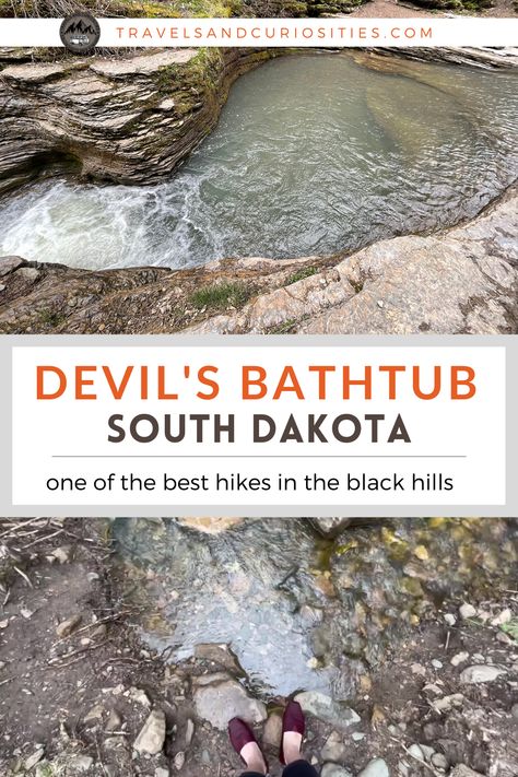 Devil's Bathtub South Dakota — Travels and Curiosities | Curious Travel Destinations and Hidden Gems Devils Bathtub South Dakota, Hot Springs South Dakota, Spearfish Canyon South Dakota, Spearfish South Dakota, Unique Travel Destinations, South Dakota Road Trip, South Dakota Vacation, Hidden Waterfall, South Dakota Travel