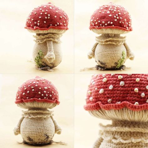 Crochet Mushroom, Crochet Basics, Pattern Free, Easy Diy Crafts, Knitted Toys, Crochet Dolls, Yarn Crafts, Cute Crochet, Crochet Crafts