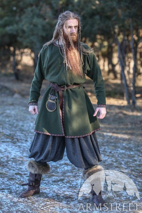 Winter Viking, Nordic Clothing, Burnt Terracotta, Costume Viking, Viking Cosplay, Viking Tunic, Viking Character, Viking Reenactment, Wild Duck