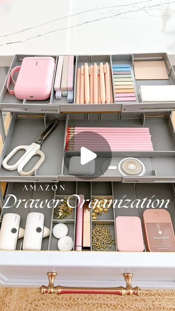 Arin Jura | Amazon Finds + Organization + DIY & Decor on Instagram: "This drawer organizer is a must have!  Perfect for junk drawers, makeup, desk drawers and more! + The battery organizer that is easy access inside a drawer or on a shelf! 💕

Leave any comment and I will send the links to your DMS or find the items  linked on my Amazon storefront under ‘organization’ (link in bio)

If you are not following me you won’t be able to receive the DMed link anymore so make sure you are following if you want the comment for link!! 

Or go here: https://amzlink.to/az0mYvbTIjd6Y
.
.
.
.
#restock #drawerorganization #batteryorganization #organize #organizewithme #amazonhome #amazonhomefinds #amazonfinds #amazonfinds2024 #amazonfavorites #founditonamazon #amazonmusthaves #junkdrawer #amazongadgets # Drawer Organisers Diy, Desk Organization Ideas Drawers, How To Organize Your Desk, Organize Junk Drawer, Desk Drawer Organization, Desk Drawer Organisation, Draw Organizer, Battery Organizer, Junk Organization