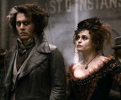 sweeney todd images - Google Search Tim Burton Johnny Depp, Mrs Lovett, Colleen Atwood, Tim Burton Characters, The Legend Of Sleepy Hollow, Mia Wasikowska, Freddie Highmore, Johnny Depp Movies, Horror Vintage