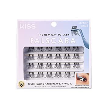 KISS Falscara DIY Eyelash Extension Wispy Wisps - Featherlight Synthetic Reusable Artificial Eyelashes Multipack of 24 Mini Lash Clusters for that Authentic Eyelash Extension Look Single Lash Extensions, Falsies Eyelashes, Kiss Eyelashes, Eyelash Clusters, Artificial Eyelashes, Kiss Products, Kiss Lashes, Lash Extension Kit, Lash Clusters