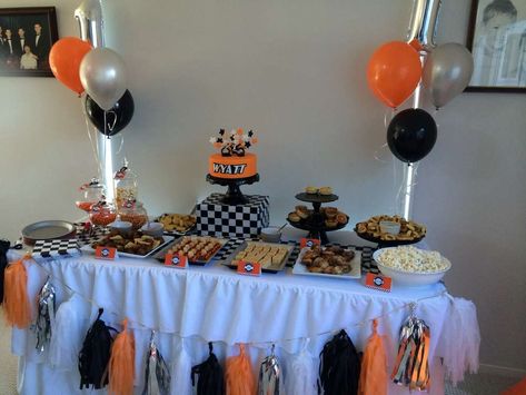 Motorcycles Birthday Party Ideas | Photo 2 of 15 Dirtbike Birthday Party, Motocross Birthday Party, Motocross Birthday, Motorcycle Birthday Parties, Bike Birthday Parties, Dirt Bike Party, Motorcycle Party, Motorcycle Birthday, Dirt Bike Birthday