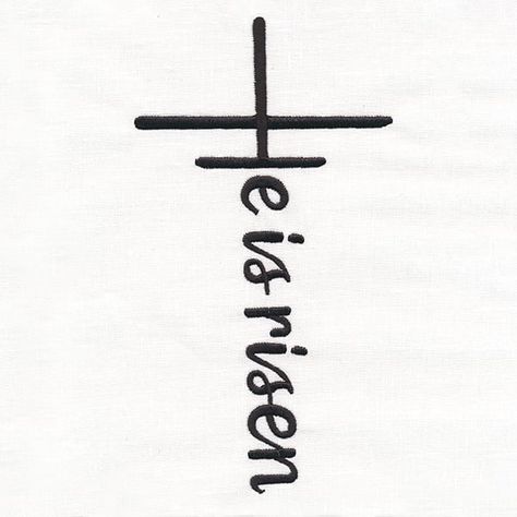 Order #18377977 He Is Risen Cross, He Is Risen, Embroidery Library, A Cross, Flowers Nature, Machine Embroidery Design, Machine Embroidery Designs, Embroidery Design, Machine Embroidery