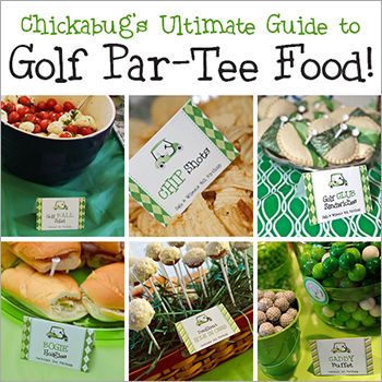 Golf Gender Reveal Food, Golf Party Appetizers, Golf Party Food Labels, Golf Birthday Food Ideas, Golf Theme Food Ideas, Hole In One Birthday Food, Hole In One Food Ideas, Golf Themed Food, Golf Gender Reveal