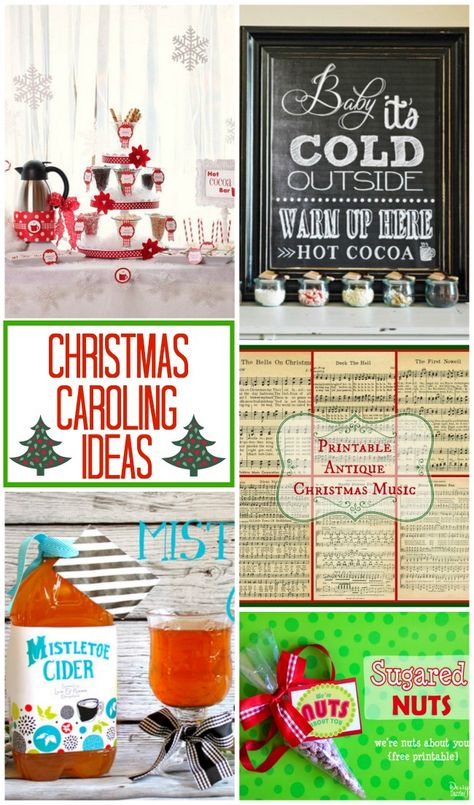 Fun and festive Christmas Caroling Ideas for the whole family to enjoy! from Design Dazzle Christmas Caroling Ideas, Hot Cocoa Bars, Neighbor Gift Ideas, Christmas Caroling Party, Caroling Party, Cocoa Party, Christmas Caroling, Cocoa Christmas, Fabulous Christmas