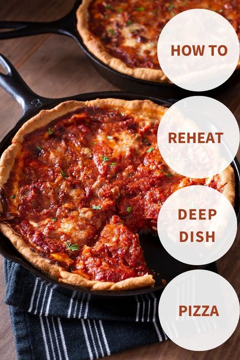 Have you ordered a bunch of pizza but didn’t get to eat everything all at once? How to reheat deep-dish pizza is probably the most popular question related to deep-dish pizza. We have helpful steps. Leftover Pizza, Everything All At Once, Kitchen Help, Deep Dish Pizza, Chicago Style, Pizza Slice, Ultimate Comfort Food, Deep Dish, Toaster Oven