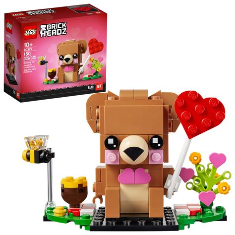 Cute Brown Bear, Valentines Day Bears, Lego Brickheadz, Lego Creative, Bf Gifts, Bear Theme, Bear Valentines, Buy Lego, Diy Crafts To Do