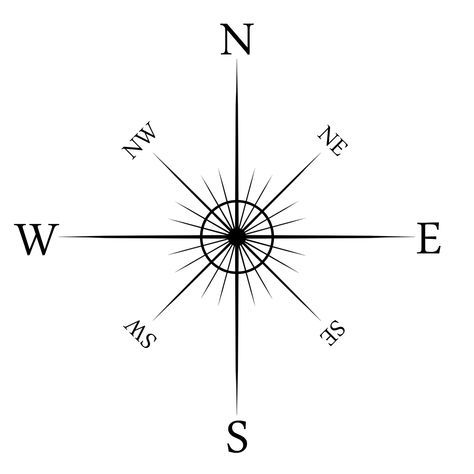 A Basic Compass Rose - RPTools.net Compass Tattoos Arm, Simple Compass Tattoo, Compass Rose Design, Simple Compass, Compass Drawing, Compass Rose Tattoo, Cross Tattoo For Men, Armband Tattoo Design, Elements Tattoo