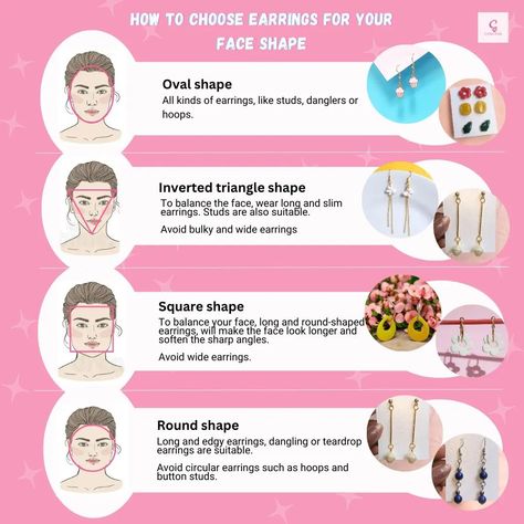 💎 Find the perfect earrings for your face shape! ✨ Whether you have an oval, square, round, or inverted triangle-shaped face, we've got the best styles to enhance your features. 💖 Browse through our collection and choose earrings that highlight your beauty. 🌸 Order now on WhatsApp and discover more at Cascade! 💬 Whatsapp : 070 687 3838 #EarringGuide #FaceShapeFashion #HandmadeJewelry #FanciesByCascade #ShopSmart #StyleTips #cascade #earrings #jewelry #jewellery #foryoupage #fyp #foryou Round Face Jewelry, Cascade Earrings, Face Jewelry, Inverted Triangle, Oval Face, Oval Faces, Face Shape, Earrings Jewelry, Face Shapes