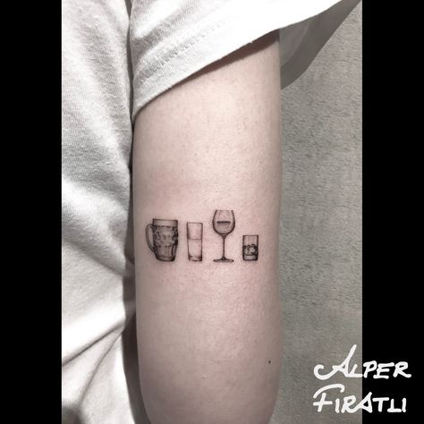 Whiskey Tattoo, Beer Tattoo, Beer Tattoos, Tattoo Artwork, Fairy Tattoo, Book Tattoo, Minimal Tattoo, Couple Tattoos, A Drink