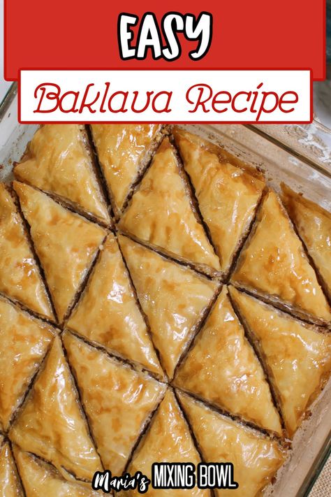 This easy baklava recipe brings European holiday flavors of walnuts, honey, and golden phyllo dough to your table this year! Easy Baklava Recipe, Easy Baklava, Baklava Recipe Easy, Greek Baklava, Phyllo Dough Recipes, Nut Dessert, Phyllo Recipes, European Holiday, Baklava Recipe