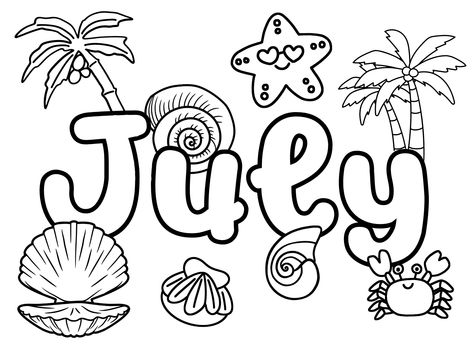 Unleash your creativity! Click the link above to explore our amazing collection of coloring pages. Perfect for relaxation and fun. Start coloring now! 😃🤔❤️ June Coloring Pages Free Printable, July Coloring Page, July Coloring Pages, Color Worksheets For Preschool, Dry Erase Board Calendar, Free Kids Coloring Pages, Disney Princess Coloring Pages, Coloring Calendar, Summer Coloring Pages