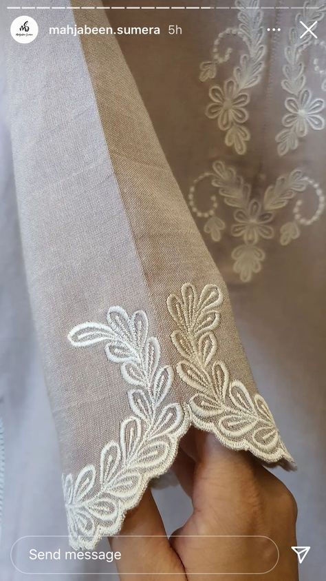 Cutwork Sleeves Design, Bareeze Winter Collection, Sleeves Design For Kurtis, Plazo Designs, Minimal Embroidery, Maternity Fashion Dresses, Embroidered Suits, Flower Machine Embroidery Designs, Sewing Easy Diy