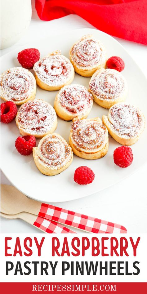 Nine Raspberry Pinwheels on white serving platter. Pinwheel Dessert Recipes, Desert Pinwheels, Strawberry Cream Cheese Pinwheels, Sweet Pinwheel Recipes, Dessert Pinwheels Roll Ups, Pie Crust Cookies Easy, Fruit Pinwheels, Pinwheel Dessert, Dessert Pinwheels