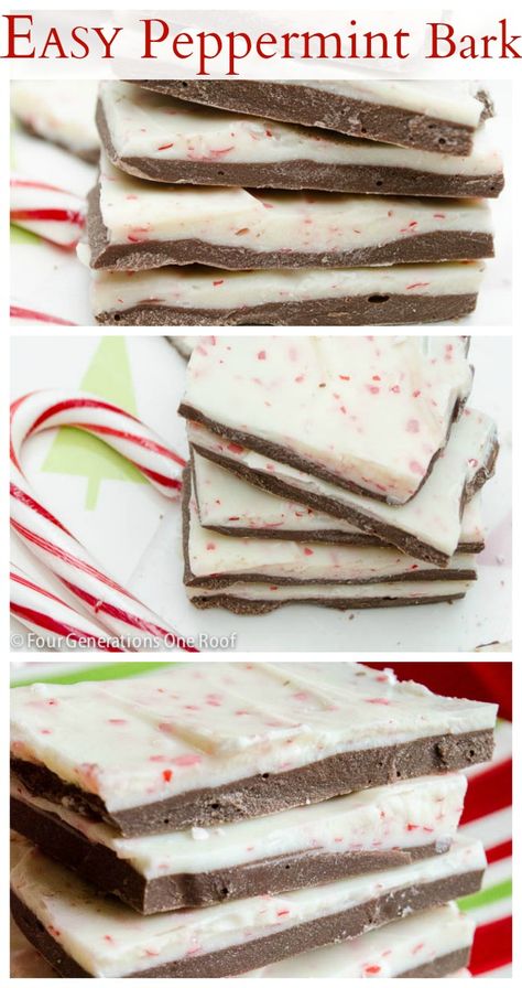 Easy Peppermint Bark Recipe Easy Peppermint Bark Recipe, Easy Peppermint Bark, Peppermint Bark Recipe, Holiday Party Treats, Peppermint Bark Recipes, Peppermint Treats, Minty Fresh, Winter Parties, Bark Recipe