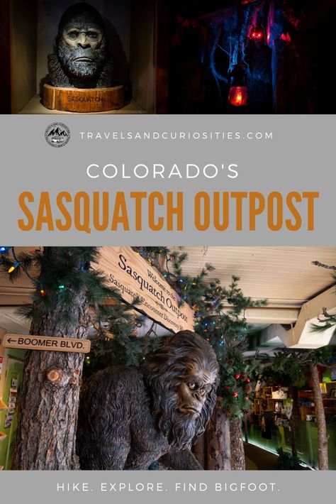 One of Colorado's most curious attractions, the Sasquatch Outpost in Bailey is devoted entirely to Bigfoot lore.   // travelsandcuriosities.com — seeking and sharing unique and curious travel destinations around the world //  #travel #colorado #roadtripsamerica #uniquedestinations #hiddengems Day Trips From Denver, Unique Travel Destinations, Harry And The Hendersons, Finding Bigfoot, Discovery Museum, Colorado Trip, Us Road Trip, Colorado Hiking, Unique Travel