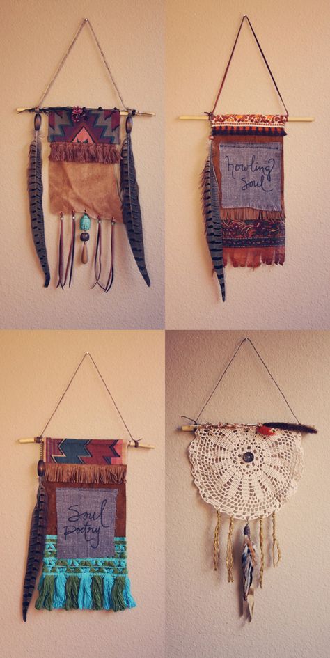 Decorative Wall Hangings, Flag Wall Hanging, Soul Poetry, Prayer Flags, Flag Wall, Slow Stitching, Dreamcatchers, Dream Catchers, Art Textile