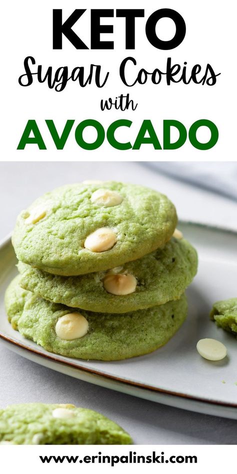 Satisfy your sweet cravings with these keto sugar cookies made with avocado. This recipe is perfect for diabetics and anyone looking for a healthier sugar cookie option. Keto Sugar Cookie Recipe, Cookies For Diabetics, Keto Sugar Cookies, Healthy Sugar Cookies, Avocado Cookies, Sugar Cookie Recipe, Low Carb Baking, Sweet Cravings, Holiday Cookie