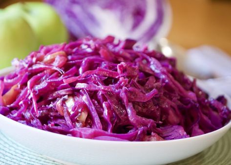 Braised Purple Cabbage and Apples Purple Cabbage Recipe, Cabbage With Apples, Cabbage And Apples, Purple Cabbage Recipes, Something Purple, Eat A Rainbow, Acai Smoothie, Integrative Nutrition, Purple Cabbage